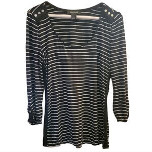 White House Black Market Striped Tunic Size Small